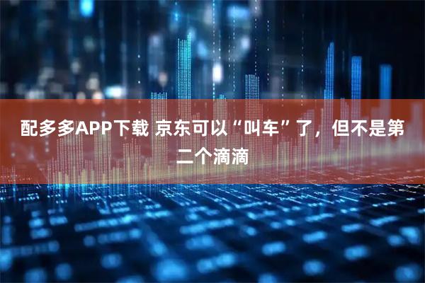配多多APP下载 京东可以“叫车”了，但不是第二个滴滴